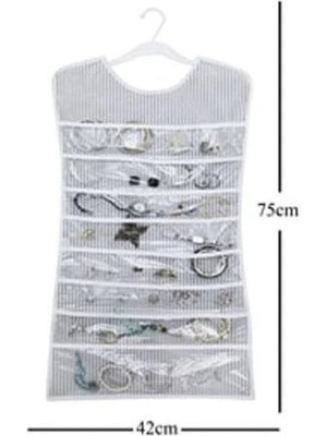 Pazarcan Elbise Şeklinde Mücevher Takı Aksesuar Düzenleyici - Çizgili