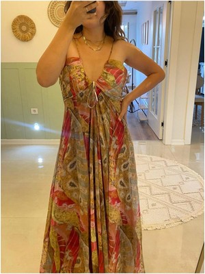 Nihanello Butik Renkli Uçuş Uçuş Elbise