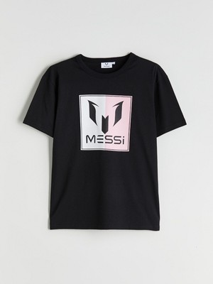 Lc Waikiki Yeni Sezon Bisiklet Yaka Messi Baskılı Erkek Çocuk Tişört