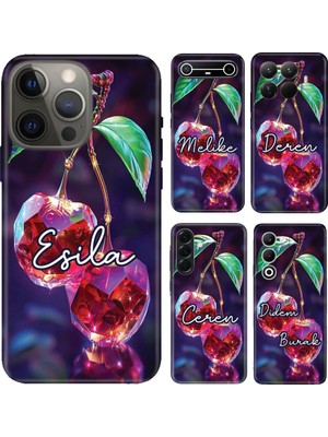 Nurdic Huawei Honor 200 400 Pro Magic 7 8 Lite Kılıf Isim Yazılı Kristal Kiraz