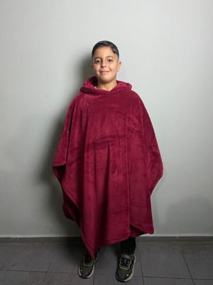 Nuvy Giyilebilir Hoodie Battaniye Çocuk Boy 5-11 Yaş