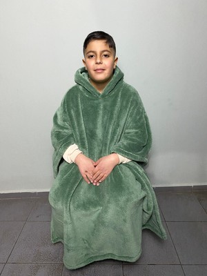 Nuvy Giyilebilir Hoodie Battaniye Çocuk Boy 5-11 Yaş