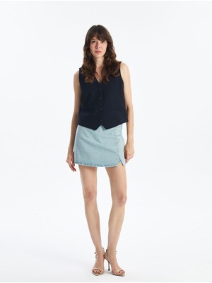 Lc Waikiki Yeni Sezon Standart Fit Kadın Jean Şort Etek