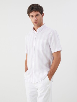 Lc Waikiki Yeni Sezon Regular Fit Armürlü Cepli Erkek Gömlek