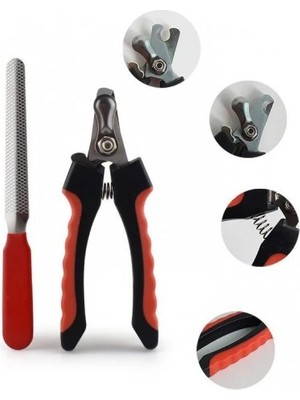 Pazarcan Yaylı Evcil Hayvan Tırnak Makası - Paslanmaz Çelik Törpülü Set