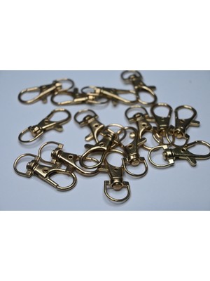 Orhan Çanta 1 cm Balık Kanca Light (Gold) - Metal Çanta ve Cüzdan Askı Klipsi - 5 Adet