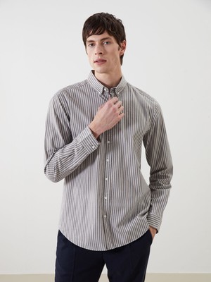 Lc Waikiki Yeni Sezon Regular Fit Uzun Kollu Çizgili Erkek Gömlek