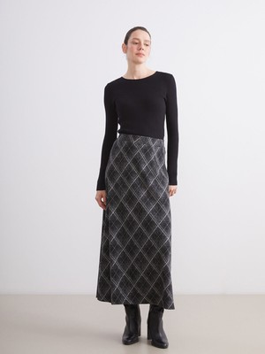 Lc Waikiki Yeni Sezon Beli Lastikli Baklava Desenli Etek