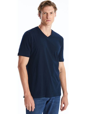 Lc Waikiki Yeni Sezon V Yaka Kısa Kollu Penye Erkek Tişört