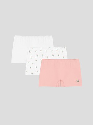 Lc Waikiki Yeni Sezon Çiçekli Kız Çocuk Boxer 3'lü