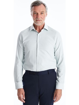 Lc Waikiki Yeni Sezon Slim Fit Uzun Kollu Armürlü Erkek Dokulu Gömlek