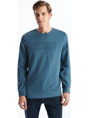 Lc Waikiki Yeni Sezon Bisiklet Yaka Uzun Kollu Baskılı Erkek Sweatshirt