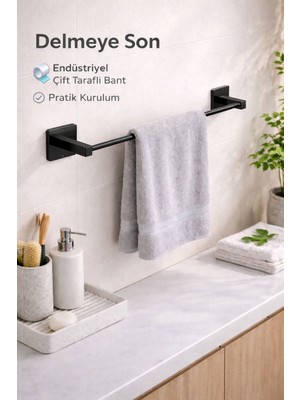 Le Touche Uzun Havluluk Askılık Siyah