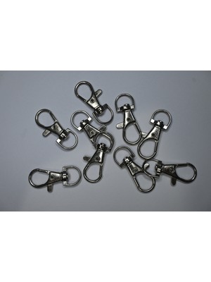 Orhan Çanta 250 Adet 1 cm Balık Kanca Nikel (Gümüş) - Metal Çanta ve Cüzdan Askı Klipsi