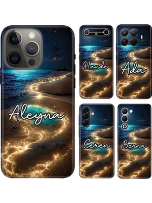 Nurdic Huawei Honor 200 400 Pro Magic 7 8 Lite Kılıf Isim Yazılı Golden Beach