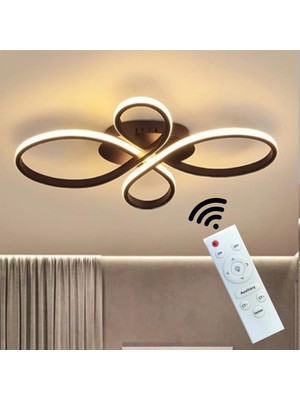 Hevsel Antrasit Gövde, Kumandalı ve 3 Renk Işık, Kelebek Led Avize