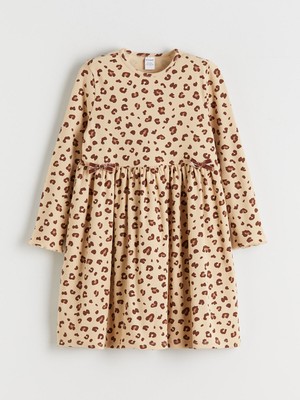 Lc Waikiki Yeni Sezon Bisiklet Yaka Çiçekli Kız Çocuk Elbise