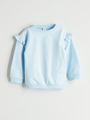 Lc Waikiki Yeni Sezon Bisiklet Yaka Kız Çocuk Sweatshirt