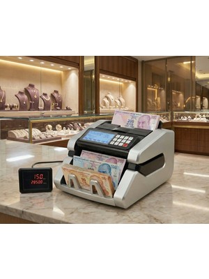 Geseus Para Sayma Makinası Para Test Cihazı Tl Karışık Sayma Türkçe Sesli Konuşma Özelliği