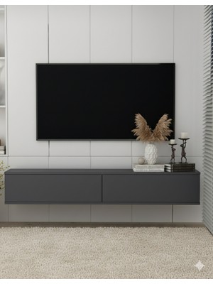 Yumedi Design TDA1201A -Asel Duvara Montaj Tv Stand , Tv Sehpası 120CM Antrasit