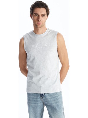 Lc Waikiki Yeni Sezon Bisiklet Yaka Baskılı Erkek Kolsuz Tişört