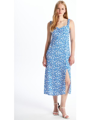 Lc Waikiki Yeni Sezon Kalp Yaka Çiçekli Elbise