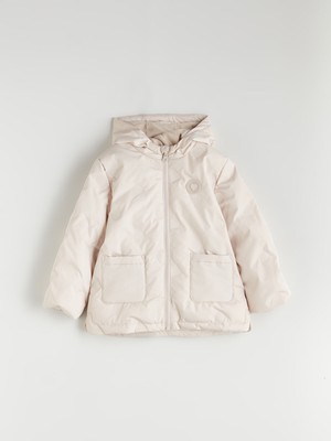 Lc Waikiki Yeni Sezon Kapüşonlu Kapitone Desenli Kız Çocuk Mont