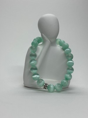 Gemsartdeco Mavi Selenit Aa+ Kalite Doğaltaş Bileklik