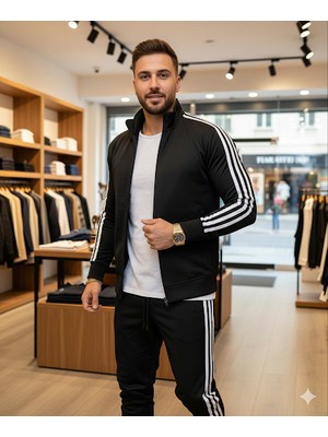 Dört Mevsim Şıklık: Nefes Alan Dalgıç Kumaş Kombin Eşofman Takimi Adodas