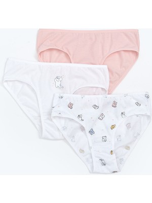 Lc Waikiki Yeni Sezon Baskılı Kız Çocuk Külot 3'lü