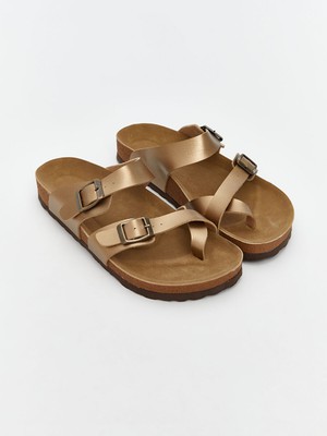 Lc Waikiki Yeni Sezon Çift Bantlı Deri Görünümlü Kadın Sandalet