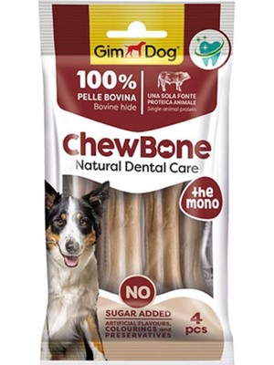 Braventa Collection Gimdog Chew Bones Press Köpek Çiğneme Kemiği 80 gr 4'lü Naturel