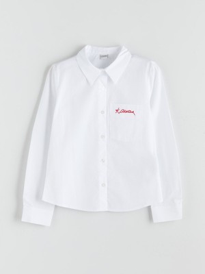 Lc Waikiki Yeni Sezon Atatürk Imza Nakışlı Kız Çocuk Gömlek
