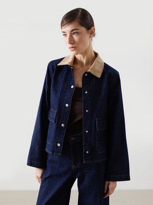 Lc Waikiki Yeni Sezon Gömlek Yaka Kadın Jean Ceket