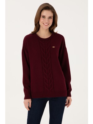 U.s. Polo Assn. Kadın Plum Kazak /triko 50314758-VR177