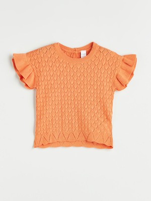 Lc Waikiki Yeni Sezon Kısa Kollu Kız Çocuk Triko Kazak