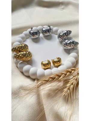 Stainless Steel Çelik Boutique Badem Küpe