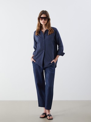 Lc Waikiki Yeni Sezon Beli Lastikli %100 Keten Kadın Pantolon