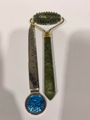 Gemsartdeco Yeşim Doğaltaş Tırtıklı Özel Akupunktur Roller