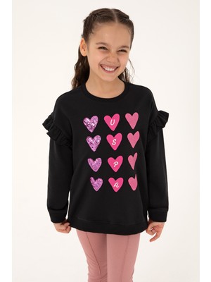 U.s. Polo Assn. Kız Çocuk Siyah Sweatshirt 50317912-VR046