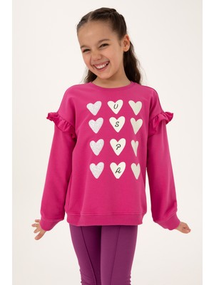 U.s. Polo Assn. Kız Çocuk Pembe Sweatshirt 50317912-VR041