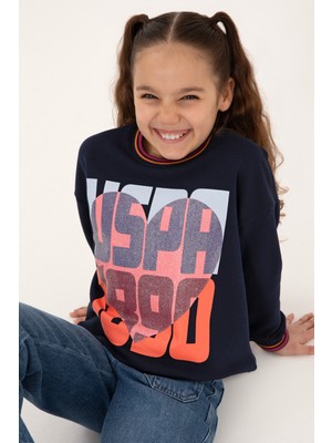 U.s. Polo Assn. Kız Çocuk Lacivert Sweatshirt 50317900-VR033