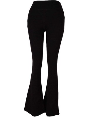 Trender Ispanyol Siyah Kadın Tayt 2440