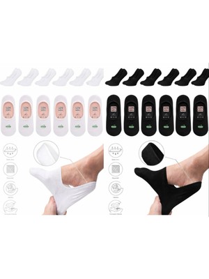 UZN Socks 6 Çift Dikişsiz Penye Babet Çorap – Günlük Konforlu, Terletmeyen, Kaymaz – Unisex