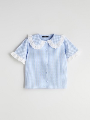 Lc Waikiki Yeni Sezon Bebe Yaka Ekose Kız Çocuk Gömlek