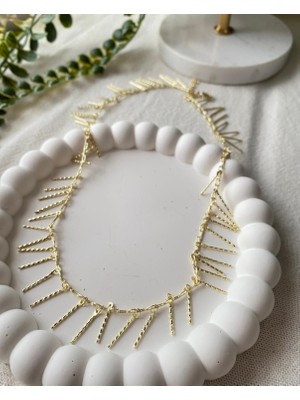 Jewelry Özel Seri Gold 14K Stick Sallantılı Kolye