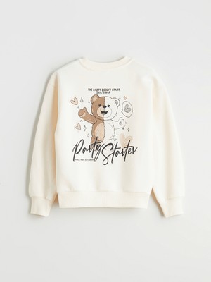 Lc Waikiki Yeni Sezon Bisiklet Yaka Kız Çocuk Sweatshirt