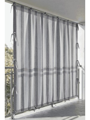 Ceylan Home 4 Tarafı Kuş Gözlü Bahçe Brandası | Dış Mekan Balkon, Garaj ve Teras Perdesi – Gri Gri