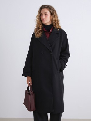 Lc Waikiki Yeni Sezon Kruvaze Yaka Kadın Kaşe Kaban