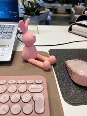 Lucylund Telefon Tutucu Tavşan Tasarımlı – Pastel Pembe Renk, Sevimli ve Şık Masaüstü Telefon Standı, Kadınlara Özel Dekoratif Telefon Tutacağı